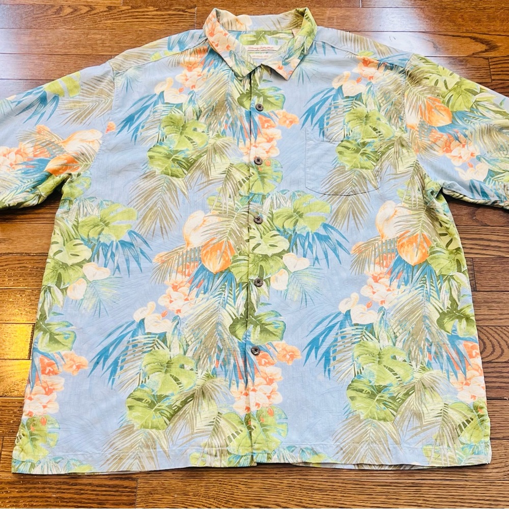 Tommy Bahama 100% Silk Tropical Hawaiian Shirt – Men’s XL